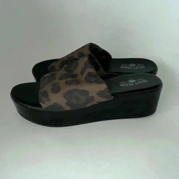 Crazy Train Shoes - 90s Platty Crazy Train Leopard Platform Sandals Size 10 Brown / Women’s